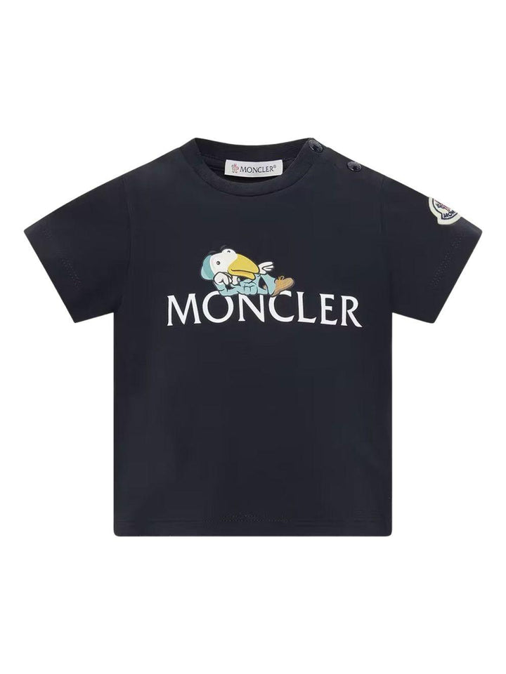 T-shirt blu navy per neonato 9518C0000489AUM 778 Moncler Kids 
