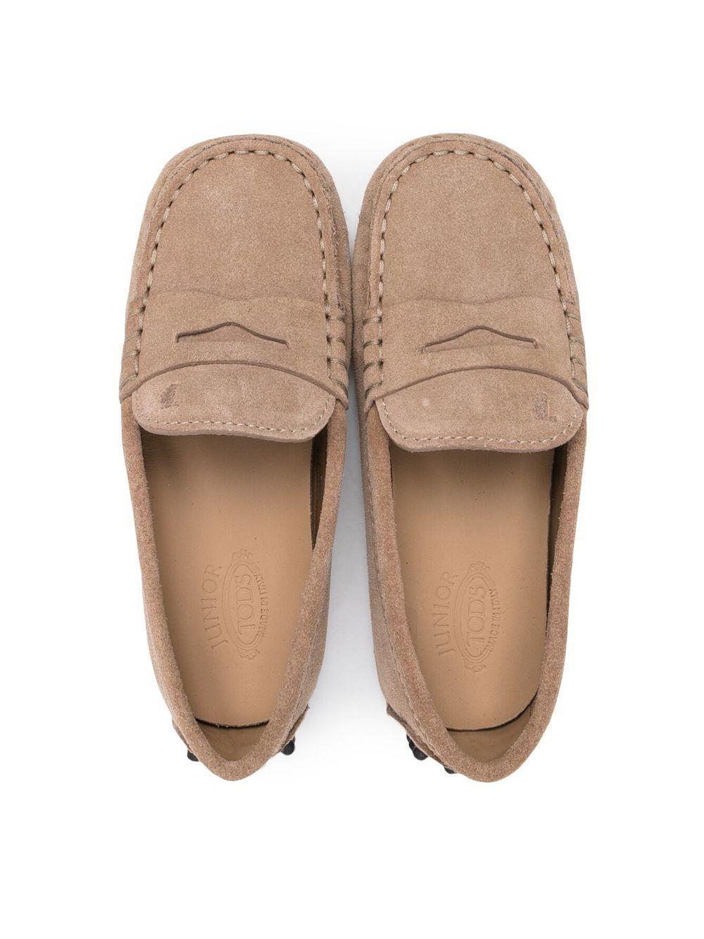 Tobacco brown moccasin for children