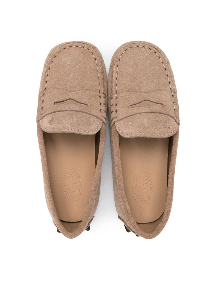 Tobacco brown moccasin for children