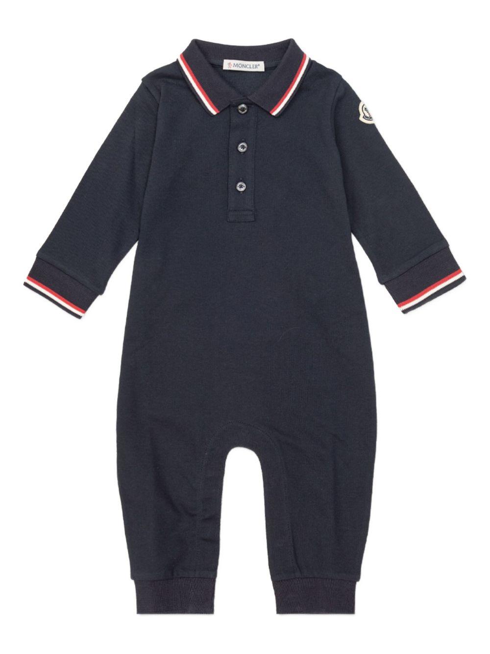 Tutina blu scuro per neonato 9518L0001189AL2 778 Moncler Kids 