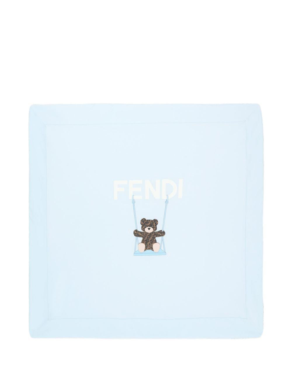 Coperta azzurra per neonato BUJ339ST8 F19J4 Fendi Kids 