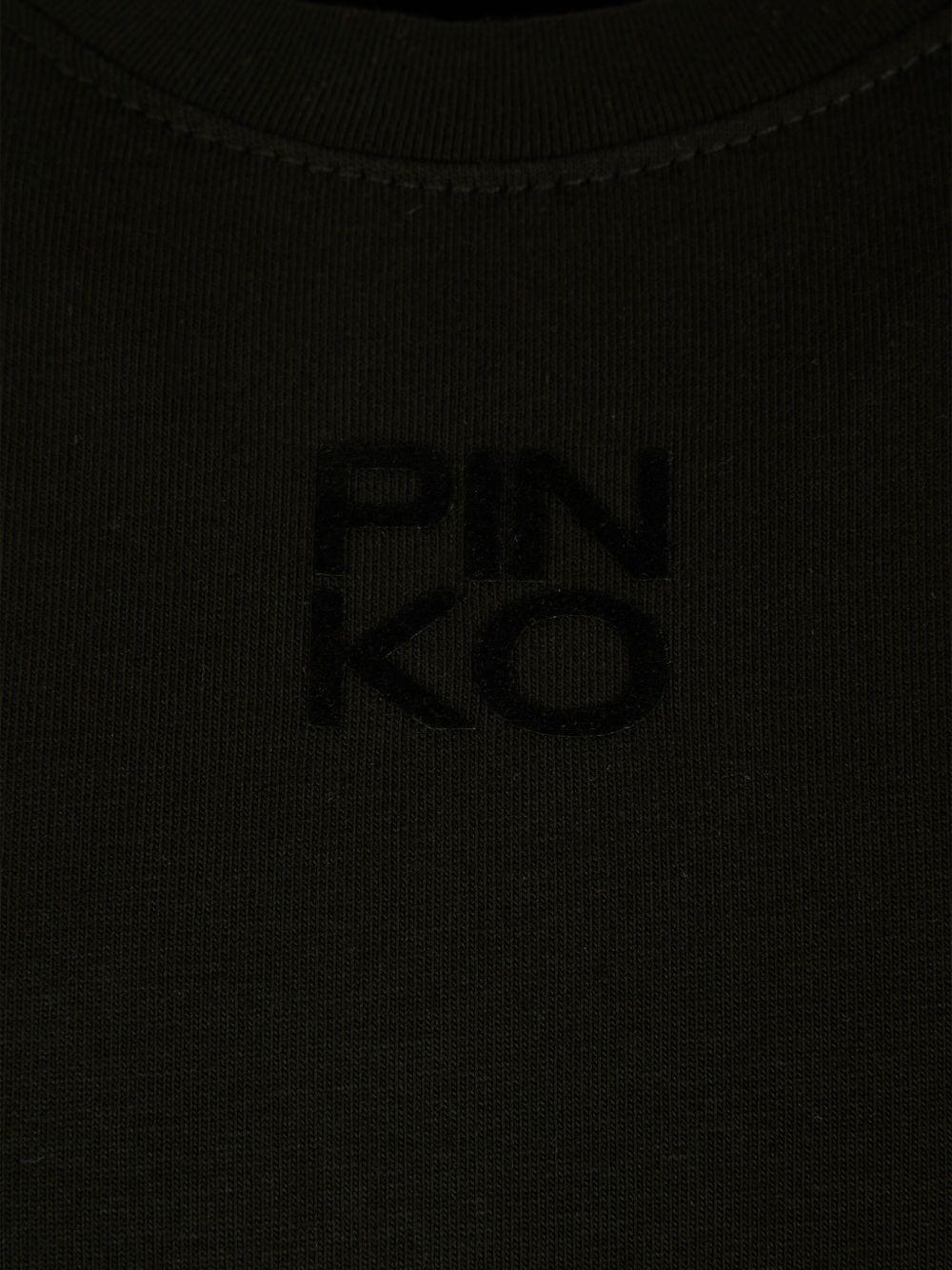 T-shirt nera per bambina KFTS023CJE013 N000 Pinko Kids 