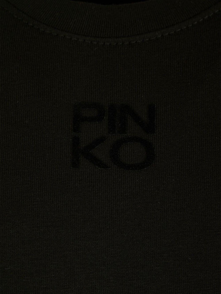 T-shirt nera per bambina KFTS023CJE013 N000 Pinko Kids 