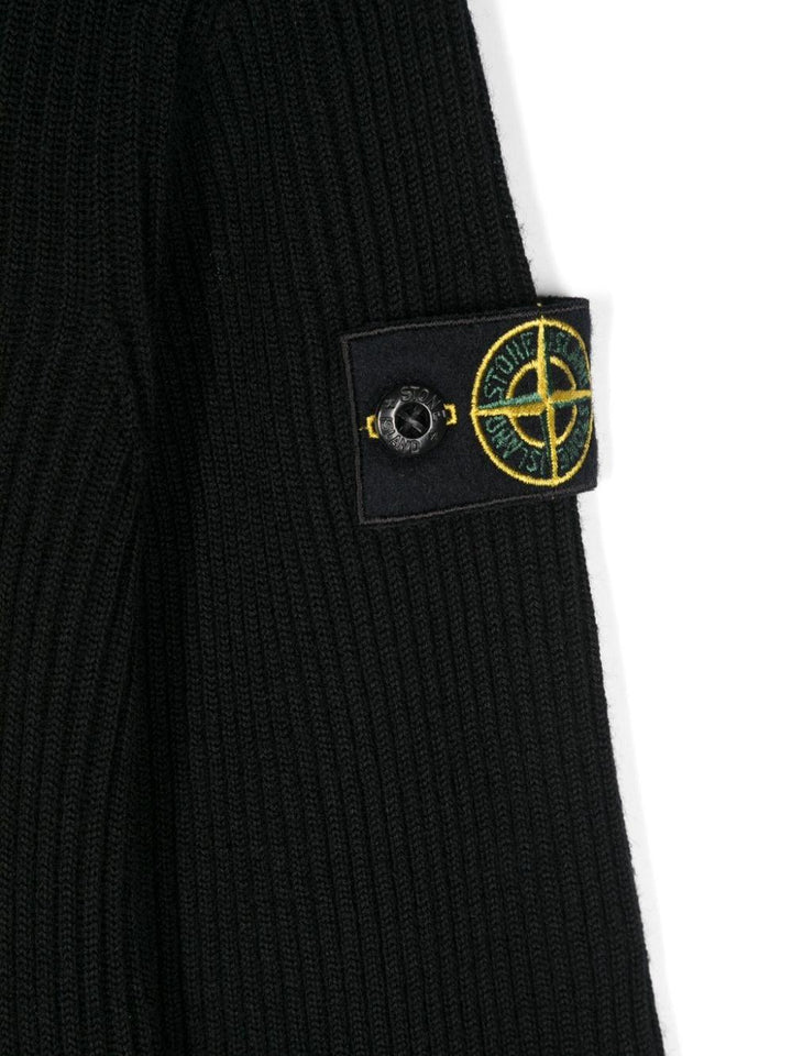Black wool sweater for children