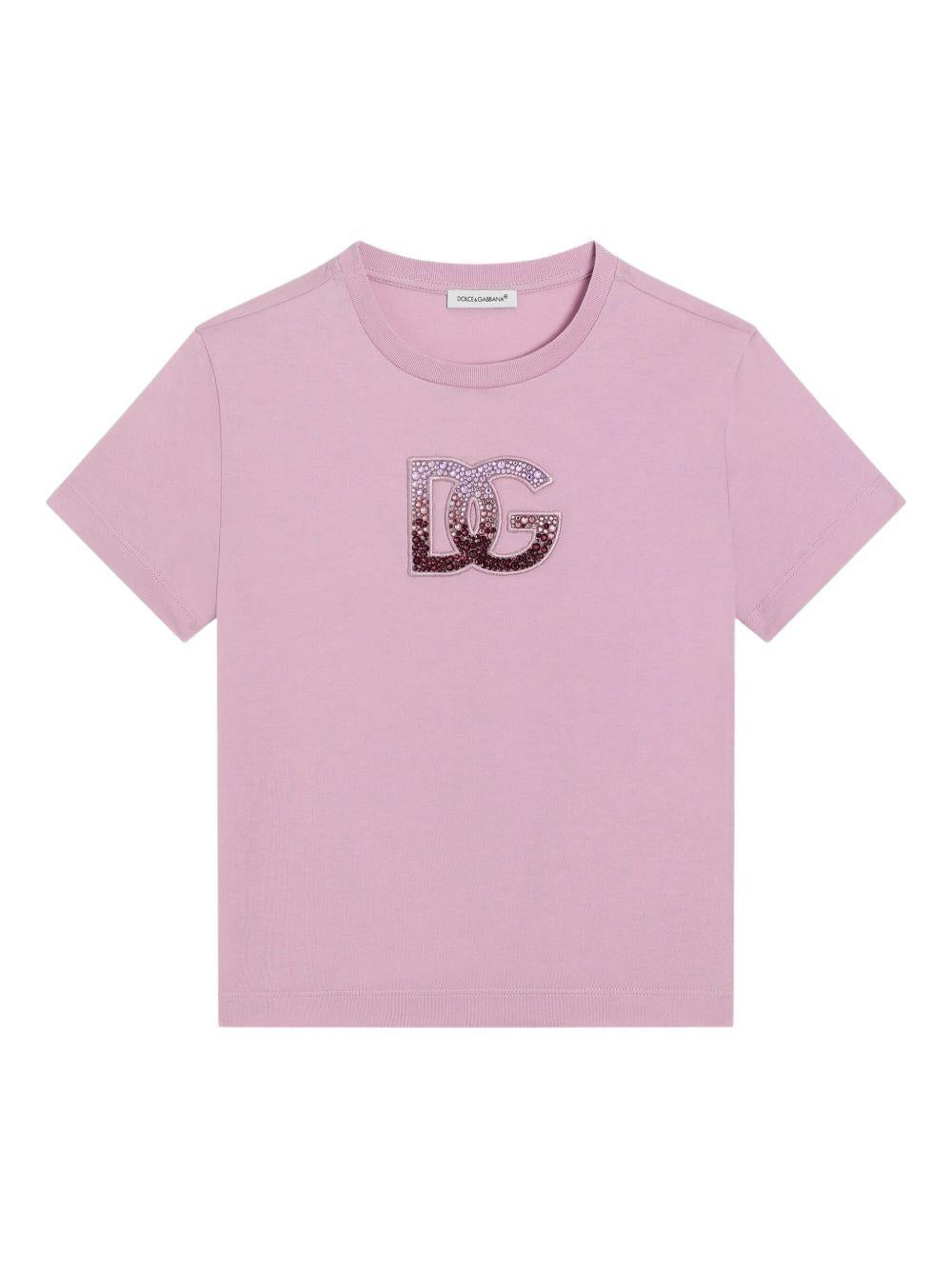 T-shirt lilla per bambina L5JTNKG7PHN F3904 Dolce & Gabbana Kids 