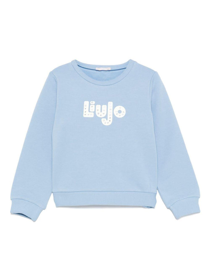 Pastel blue sweatshirt for girls