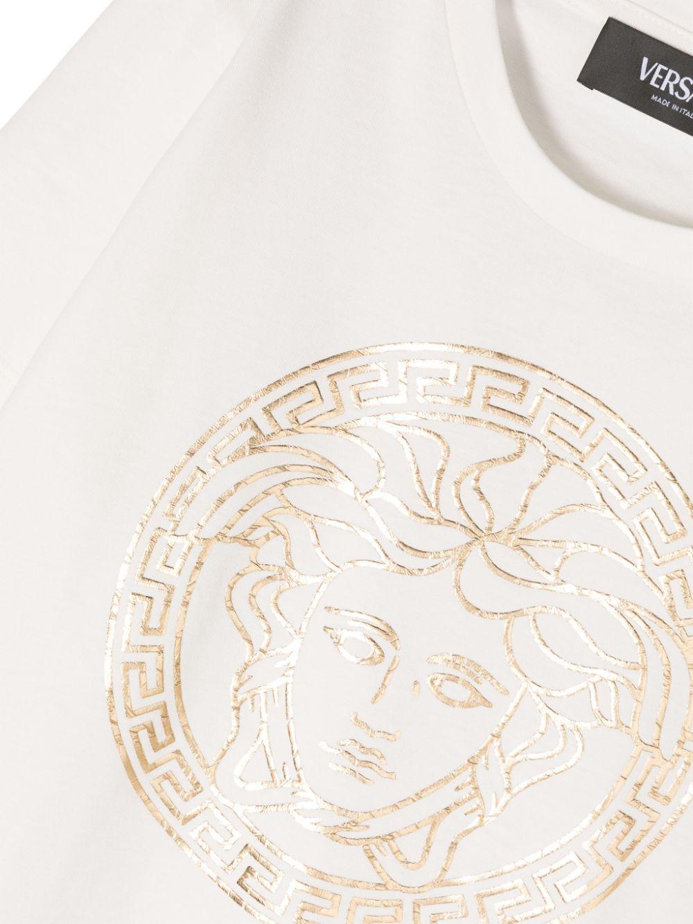 T-shirt bianca per bambini con logo