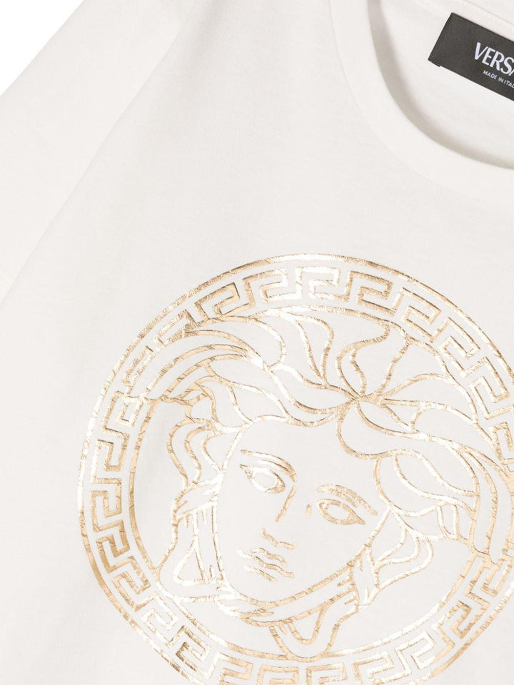 T-shirt bianca per bambini con logo