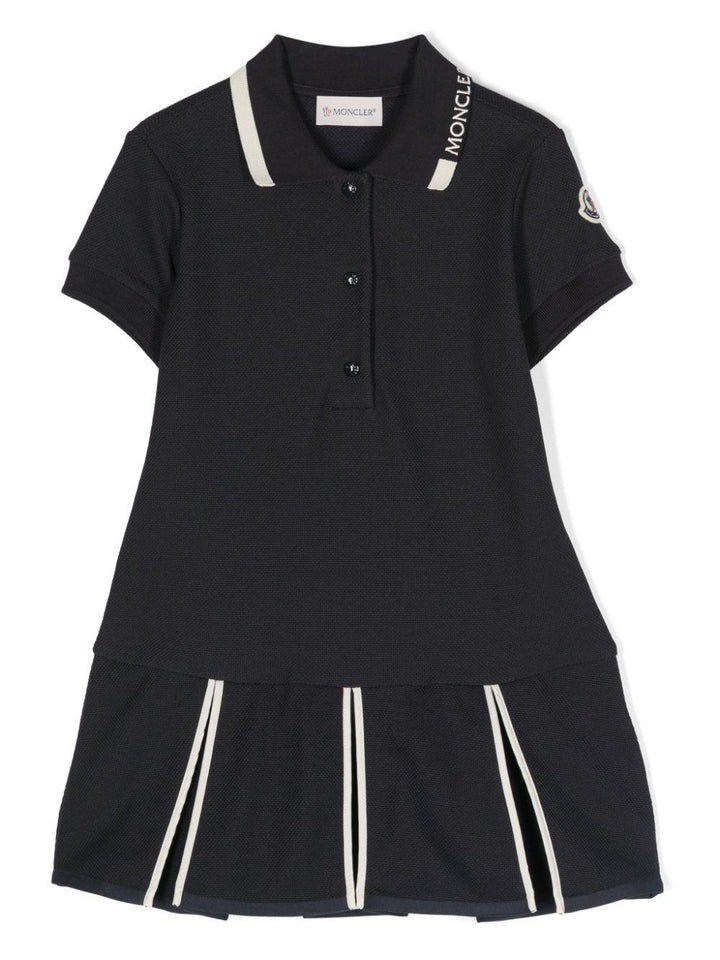 Blue dress for girls with logo