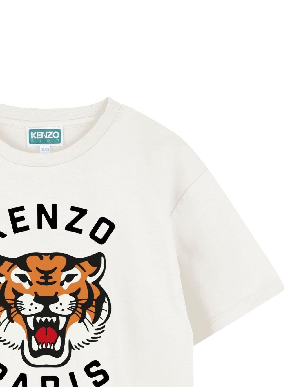 T-shirt bianco per bambino K61505 117 Kenzo Kids 
