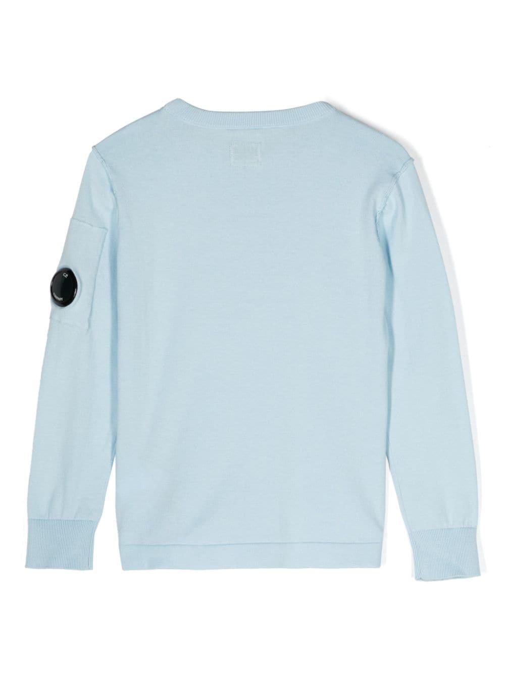 Light blue sweatshirt for boys with logo