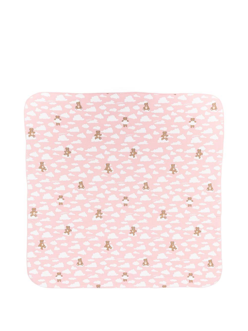 Coperta rosa/bianco per neonata MRB00FLCA19 83696 Moschino Kids 