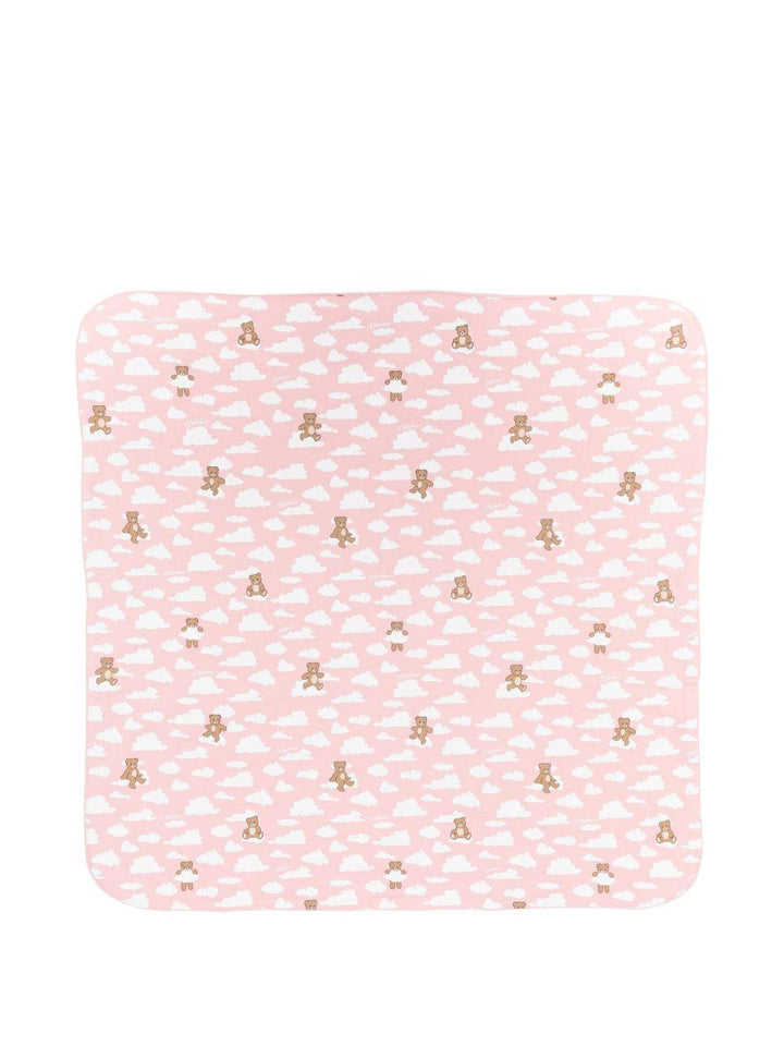 Coperta rosa/bianco per neonata MRB00FLCA19 83696 Moschino Kids 