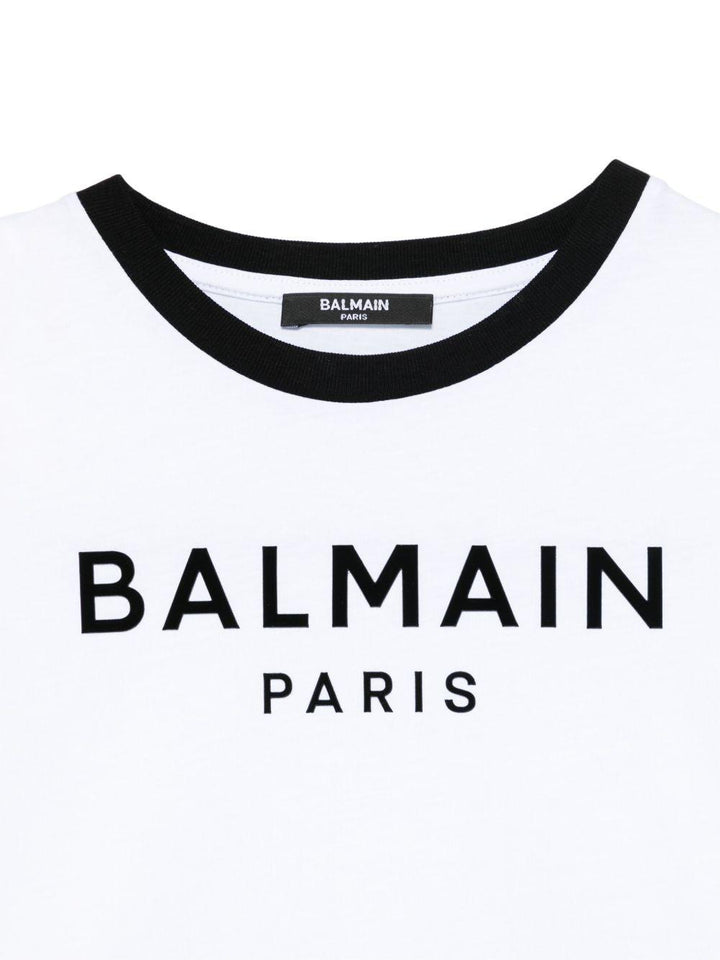 T-shirt bianca per bambino con logo