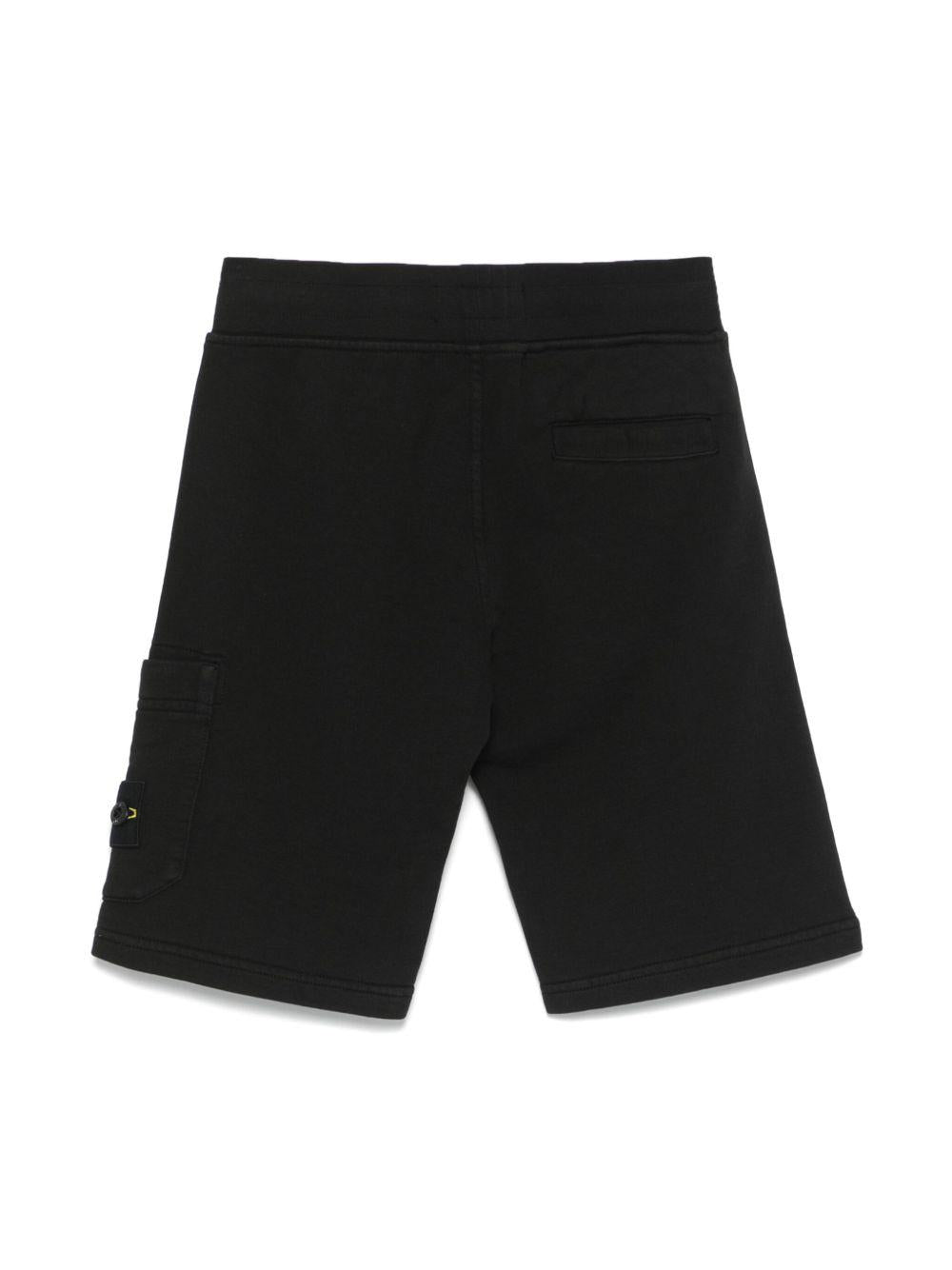 Bermuda nera per bambino 66200006S0040 V0029 Stone Island Kids 