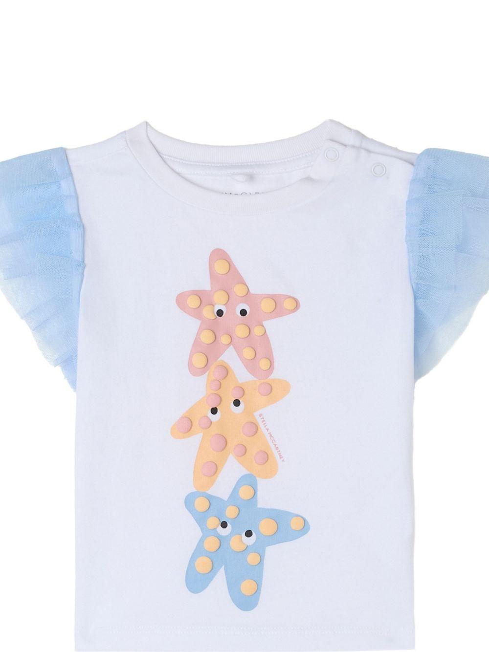T-shirt bianca per neonata TY8071Z0434 100 Stella McCartney Kids 