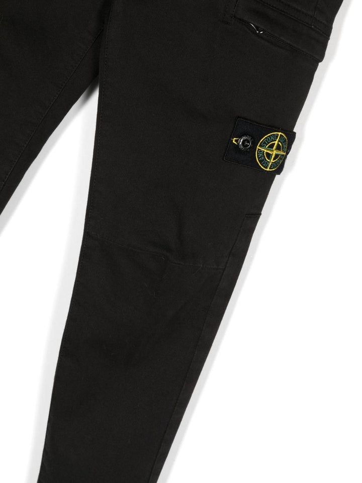 Pantalone nero per bambino con logo