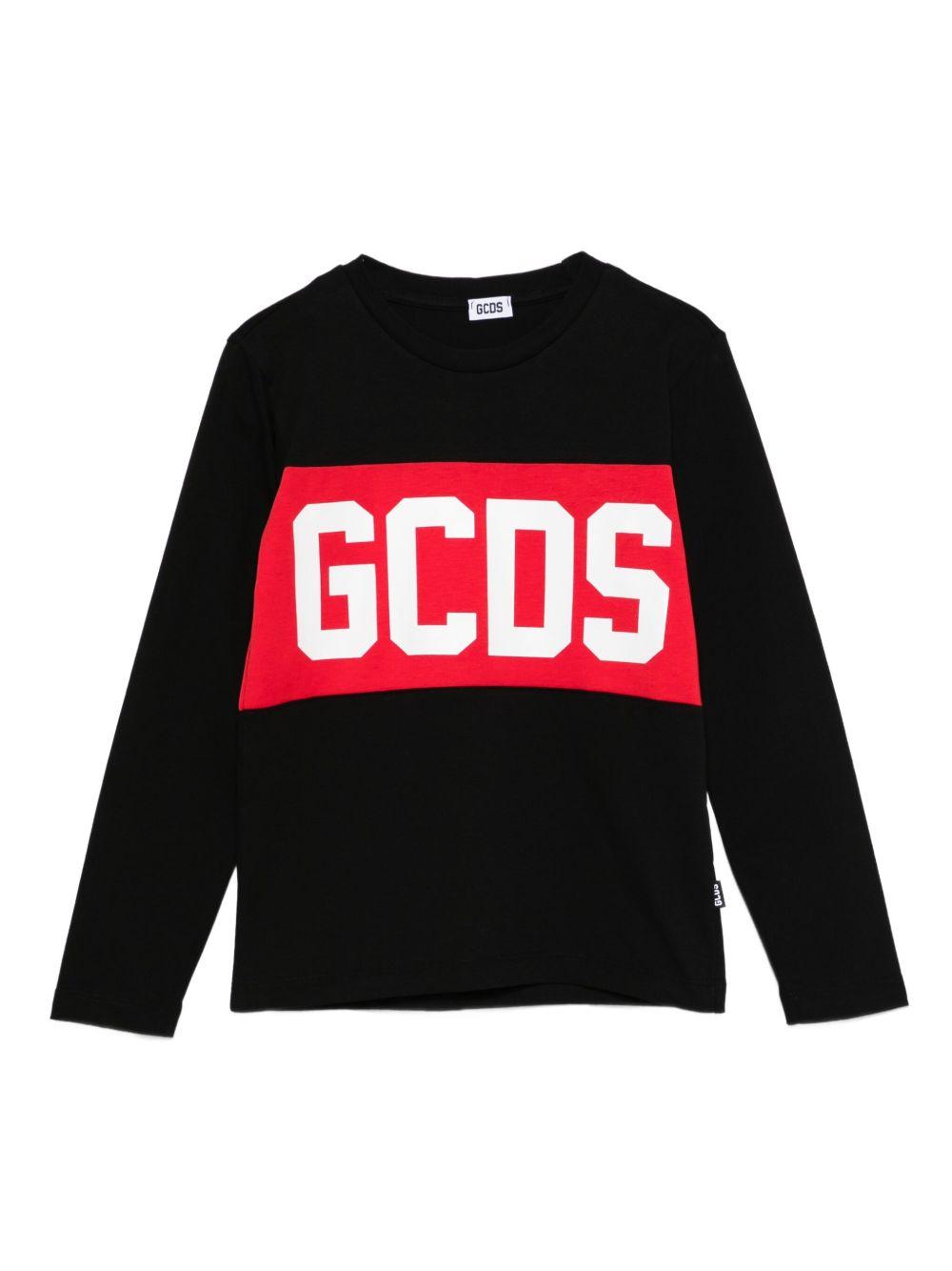 T-shirt nero per bambino B2JU2214JF1 99 Gcds Kids 