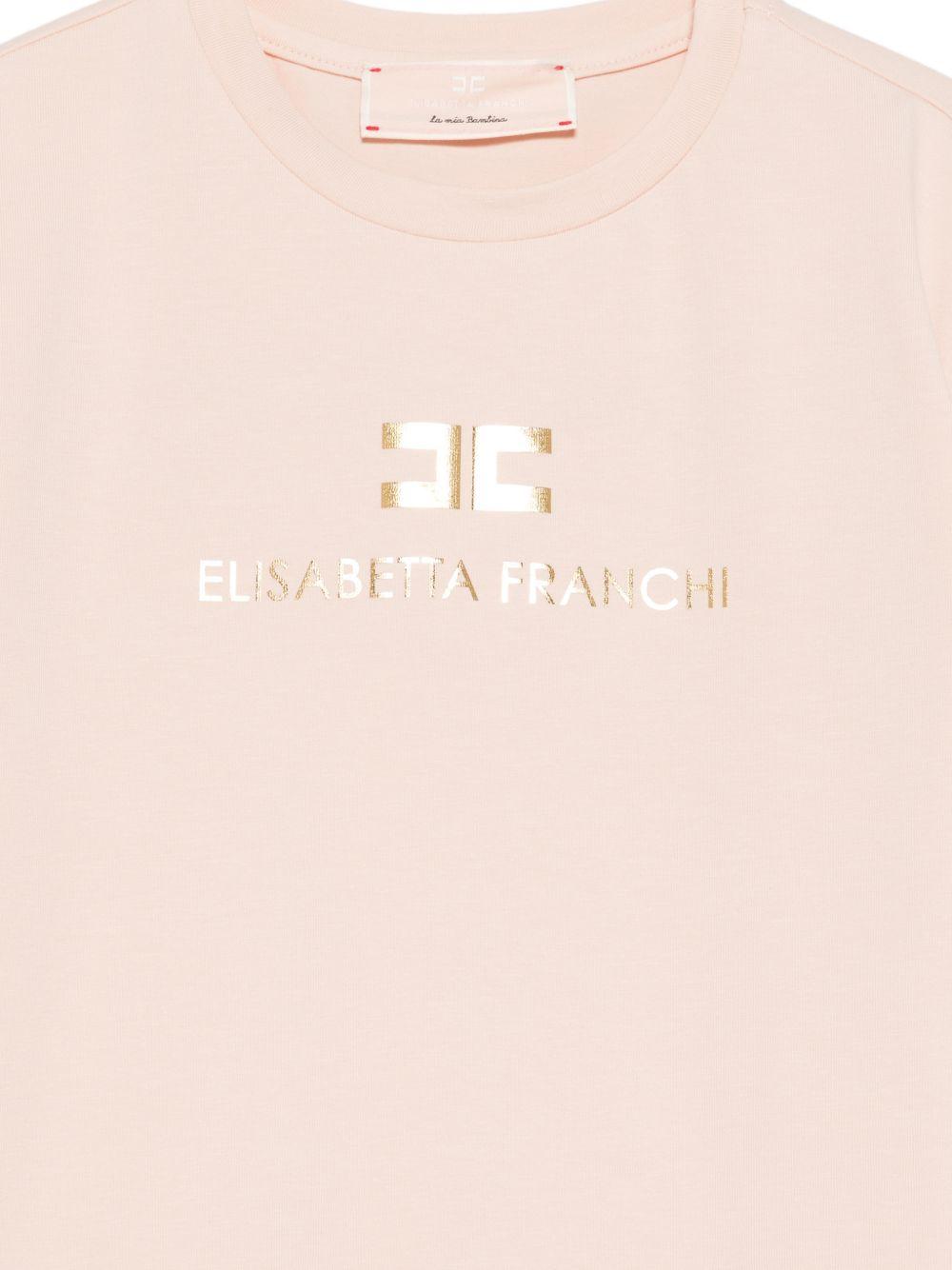T-shirt rosa baby per bambina EFTS2600JE006 C125 Elisabetta Franchi Kids 