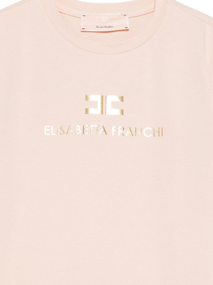 T-shirt rosa baby per bambina EFTS2600JE006 C125 Elisabetta Franchi Kids 