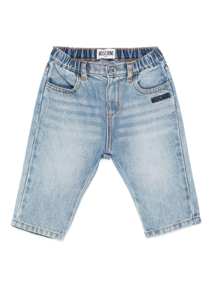 Jeans blu per neonato MUP05HL0E36 40059 Moschino Kids 