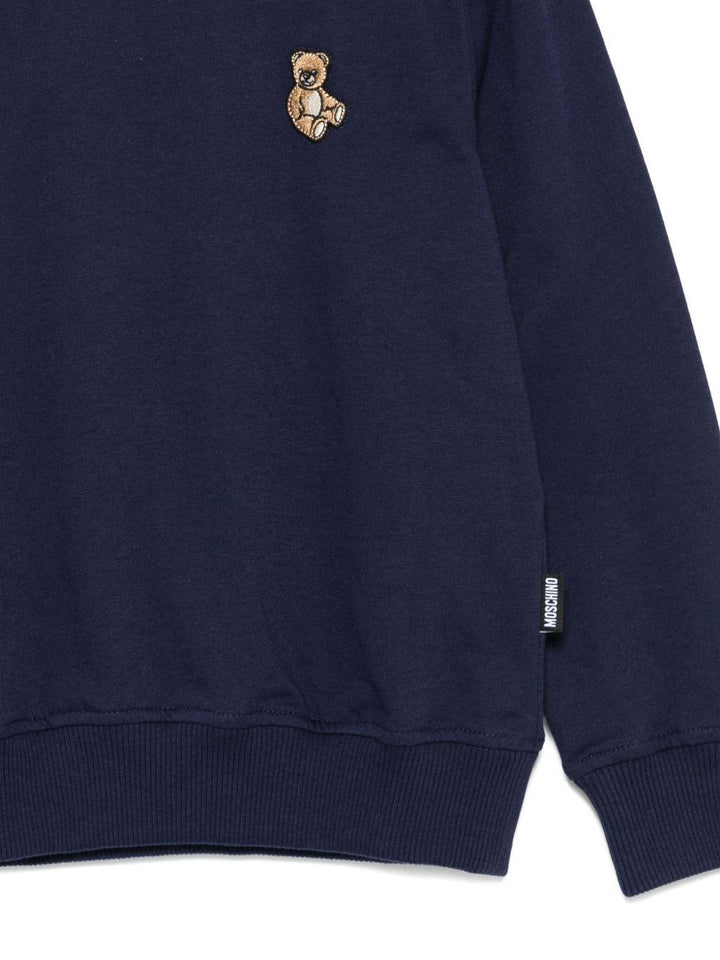 Maglione blu navy per bambino HRF08VLCA40 40016 Moschino Kids 