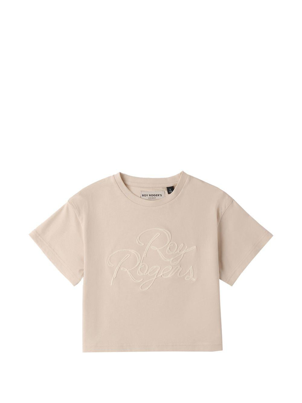 T-shirt beige per bambina 17600 1027 Roy Rogers Kids 
