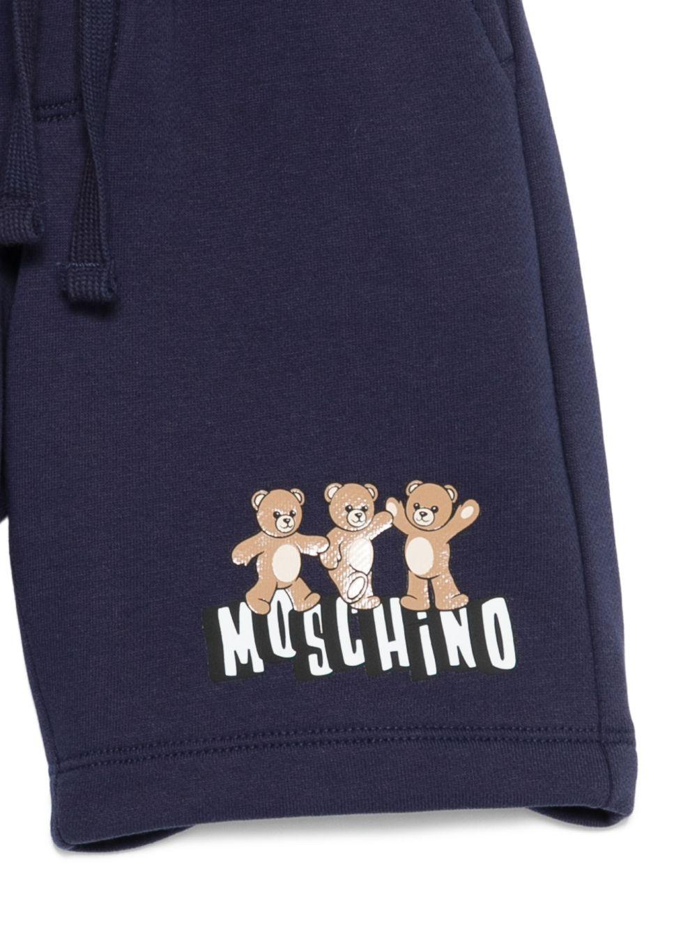 Bermuda blu navy per bambino HUQ02MLCA89 40016 Moschino Kids 