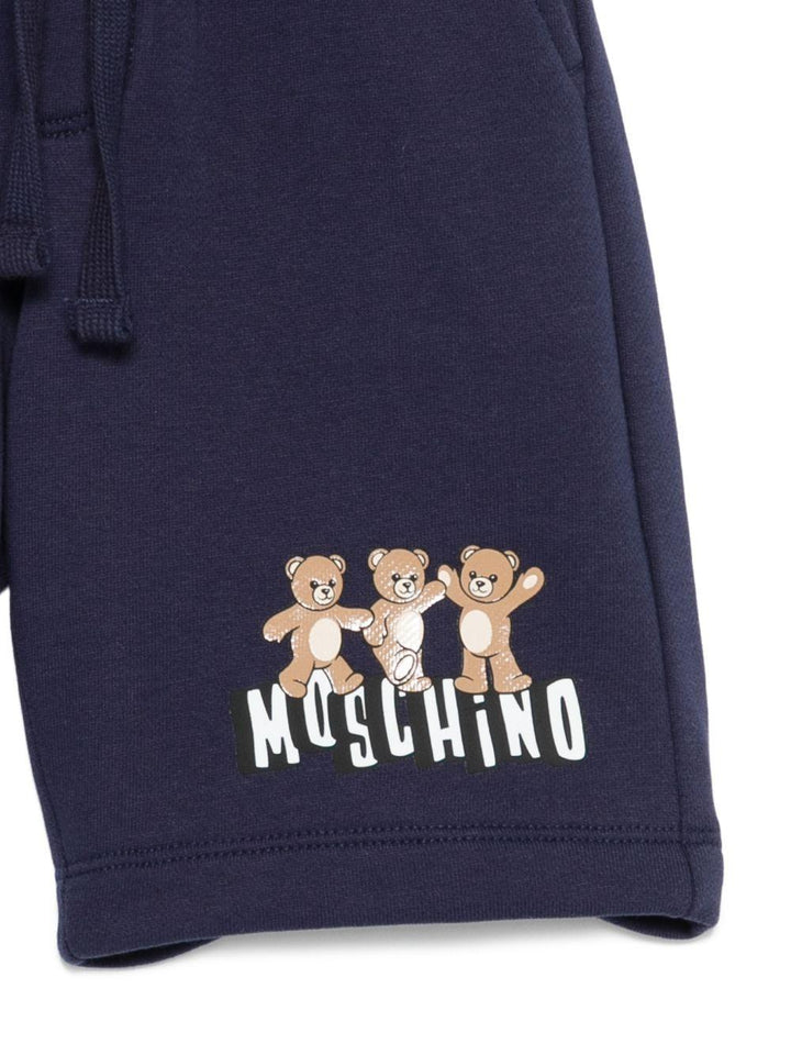 Bermuda blu navy per bambino HUQ02MLCA89 40016 Moschino Kids 