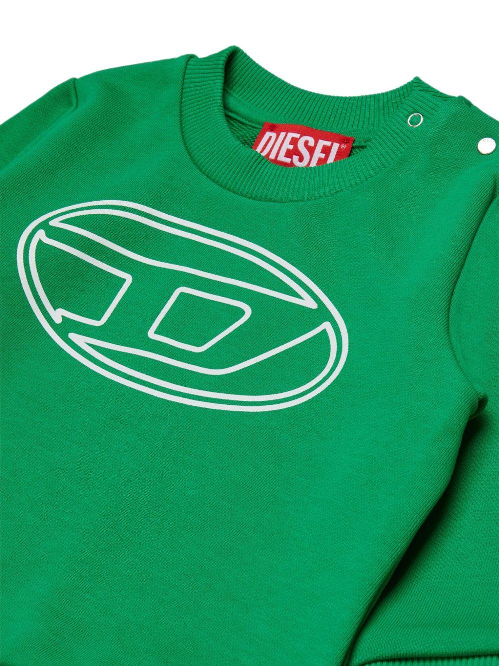 Felpa verde brillante per neonato K00702KYAVF K560 Diesel Kids 