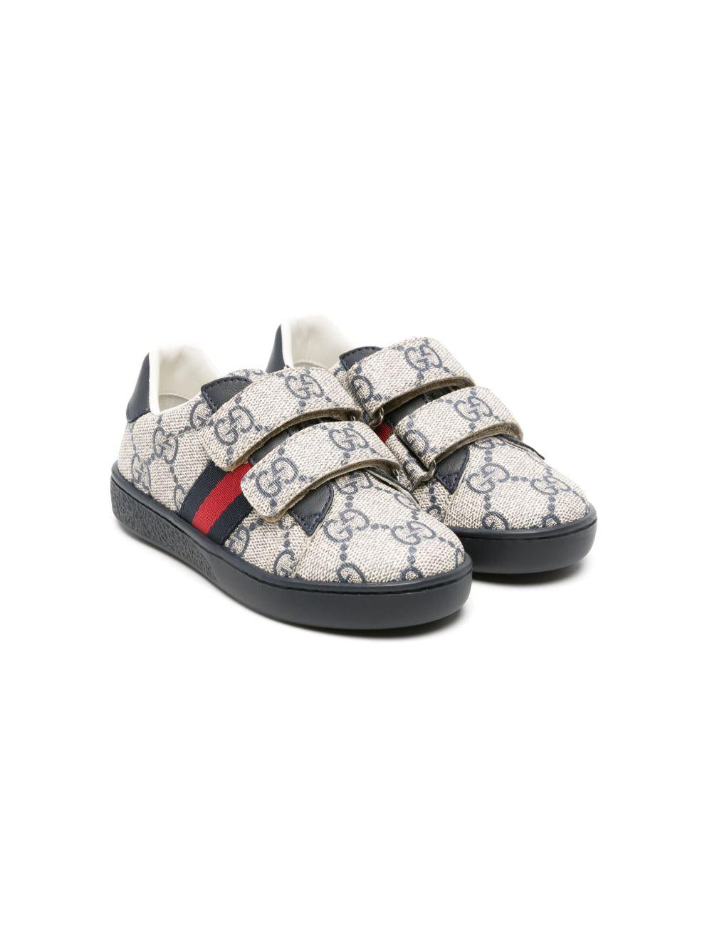 Sneakers beige/blu notte per bambino 463088FACYF 4055 Gucci Kids 