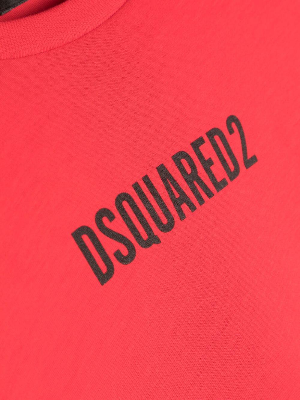 Red t-shirt for boys with logo