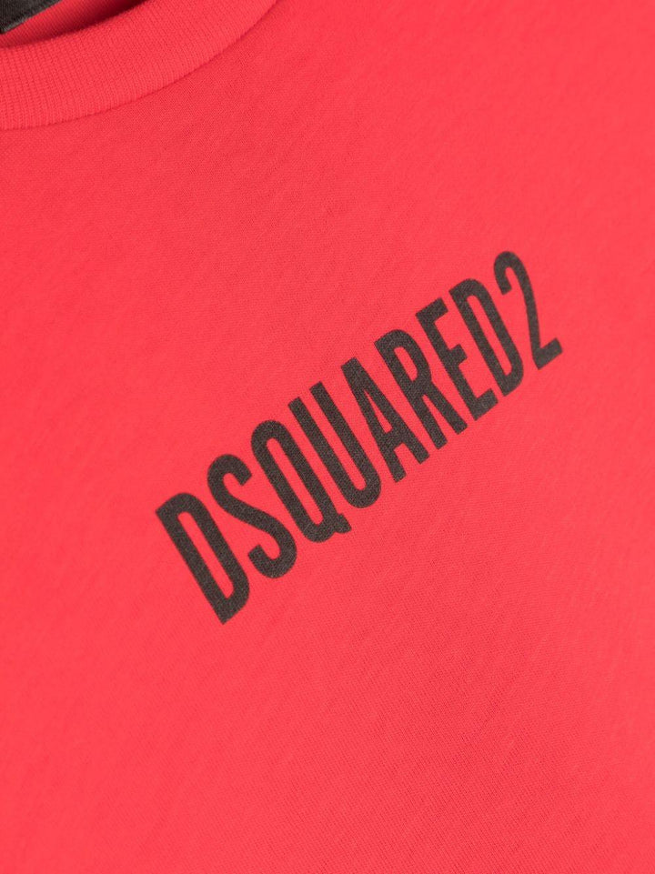 Red t-shirt for boys with logo