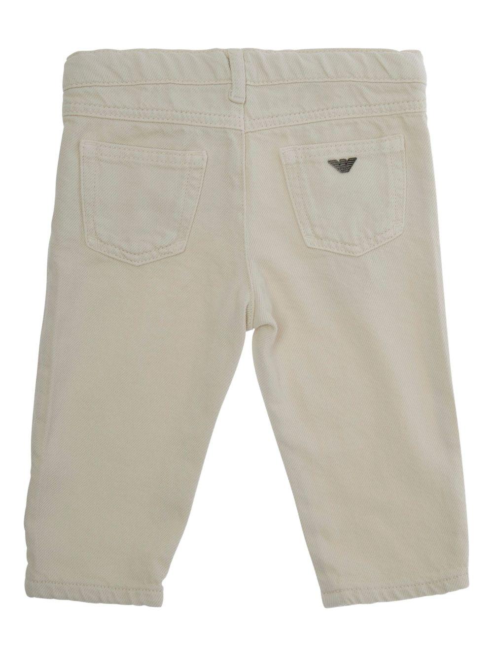 Pantalone beige per neonato EB000758AF16164 U1156 Emporio Armani Kids 