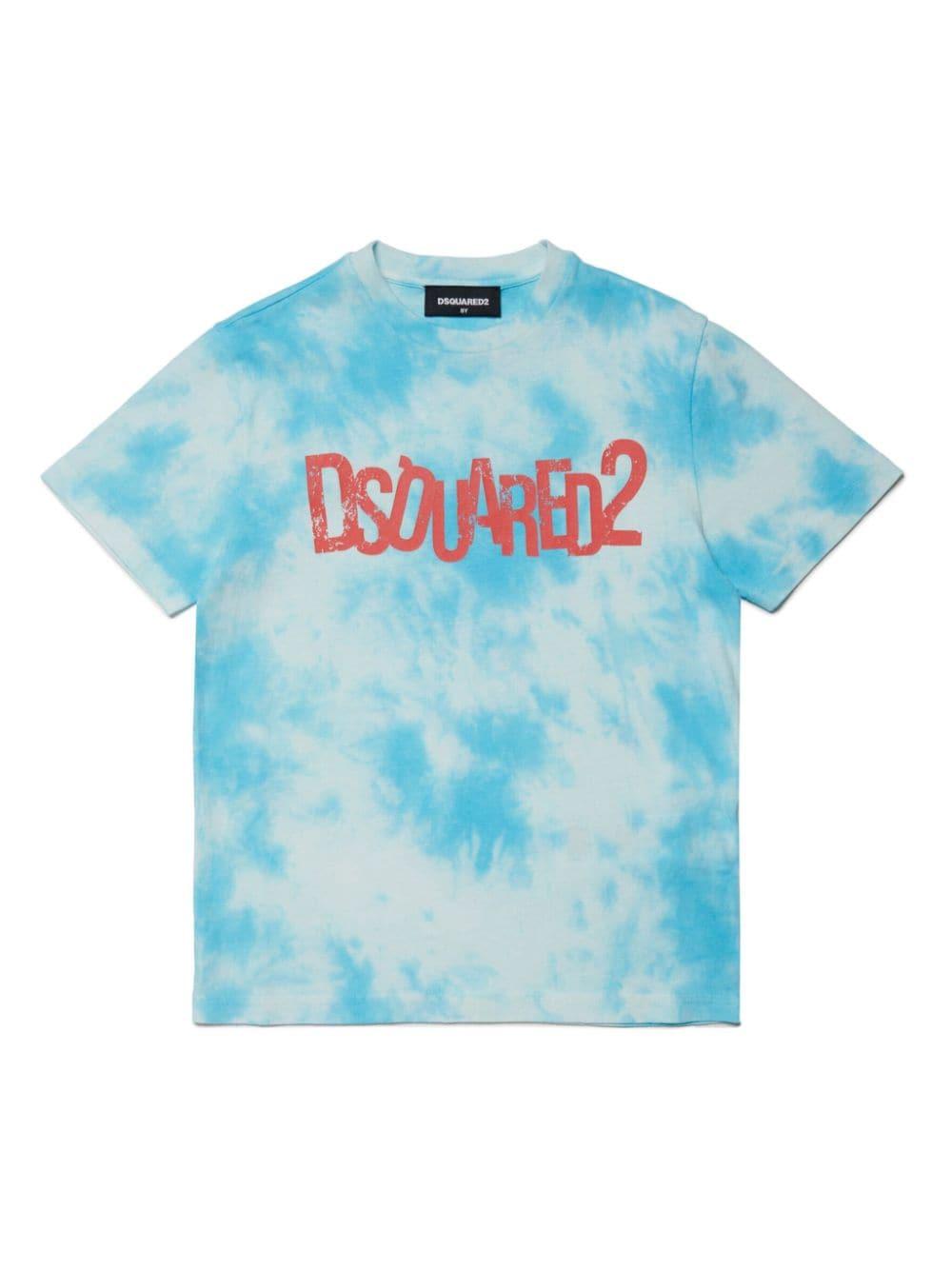 Blue t-shirt for boys with logo