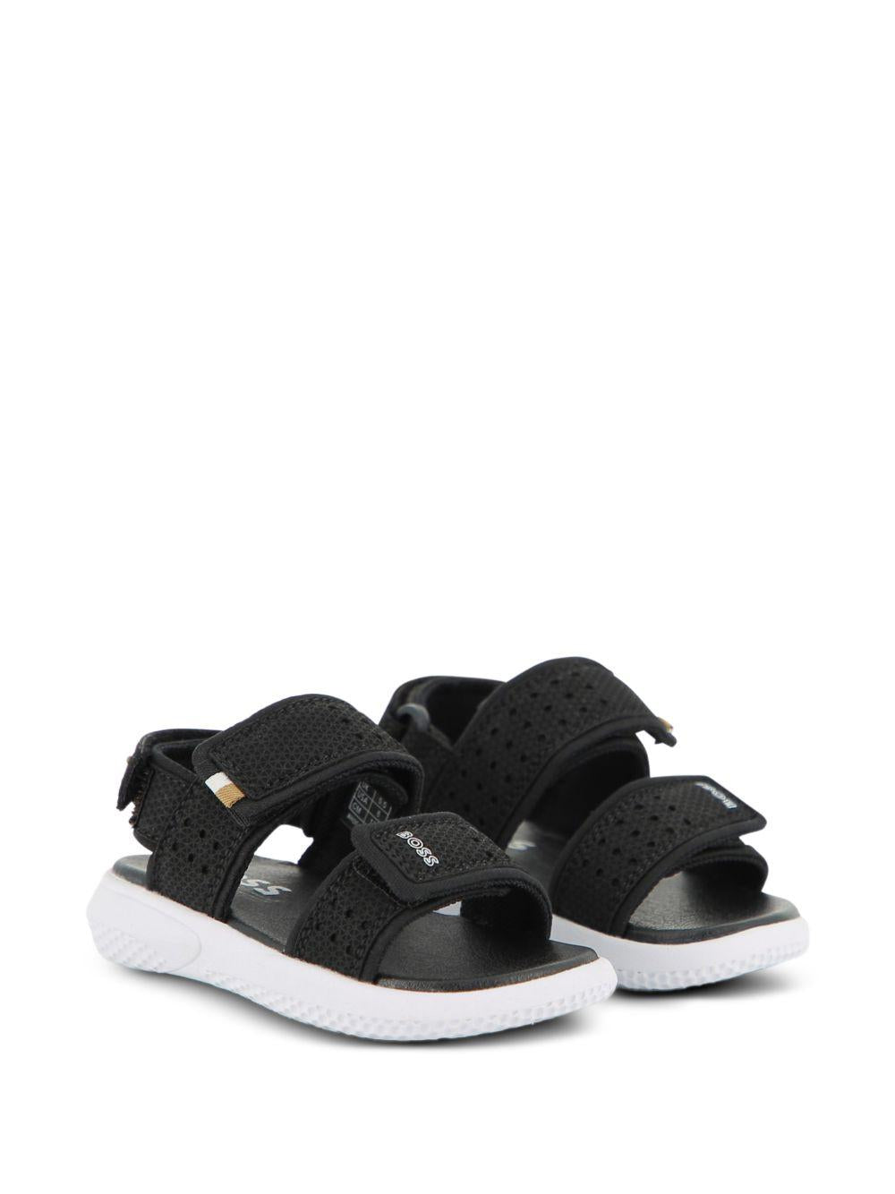 Sandali nere per bambino J52823 09B Boss Kids 