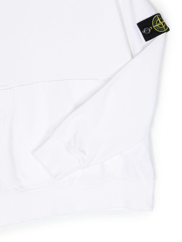 White sweatshirt for boys with logo