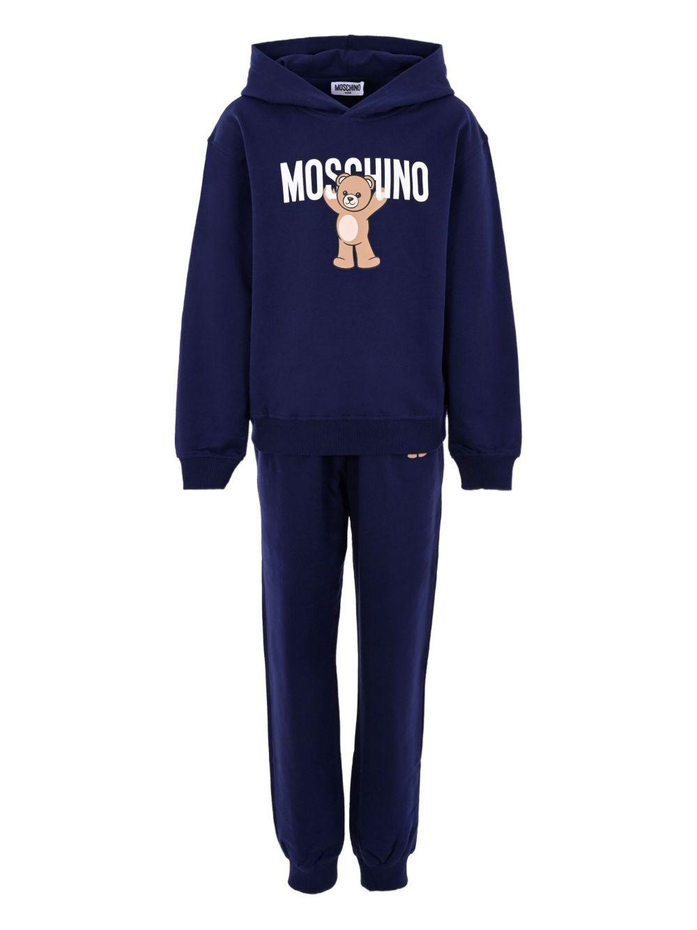 Completo blu navy per bambino HUK04ALCA40 40016 Moschino Kids 