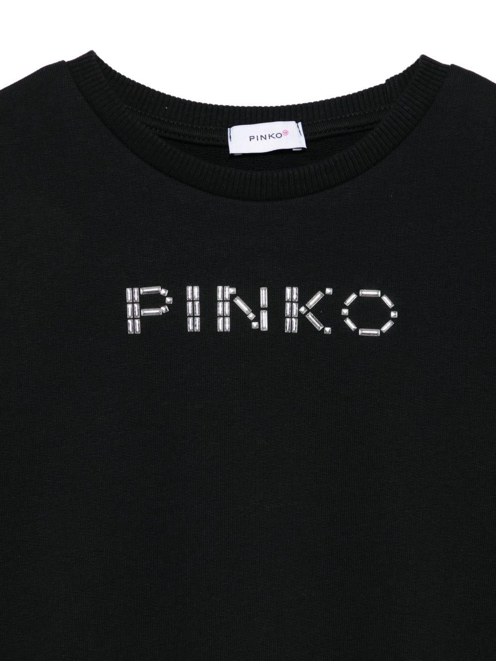 Felpa nera per bambina KFFE011CFE014 D866 Pinko Kids 