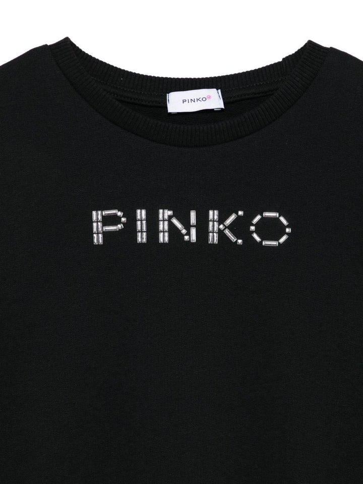 Felpa nera per bambina KFFE011CFE014 D866 Pinko Kids 