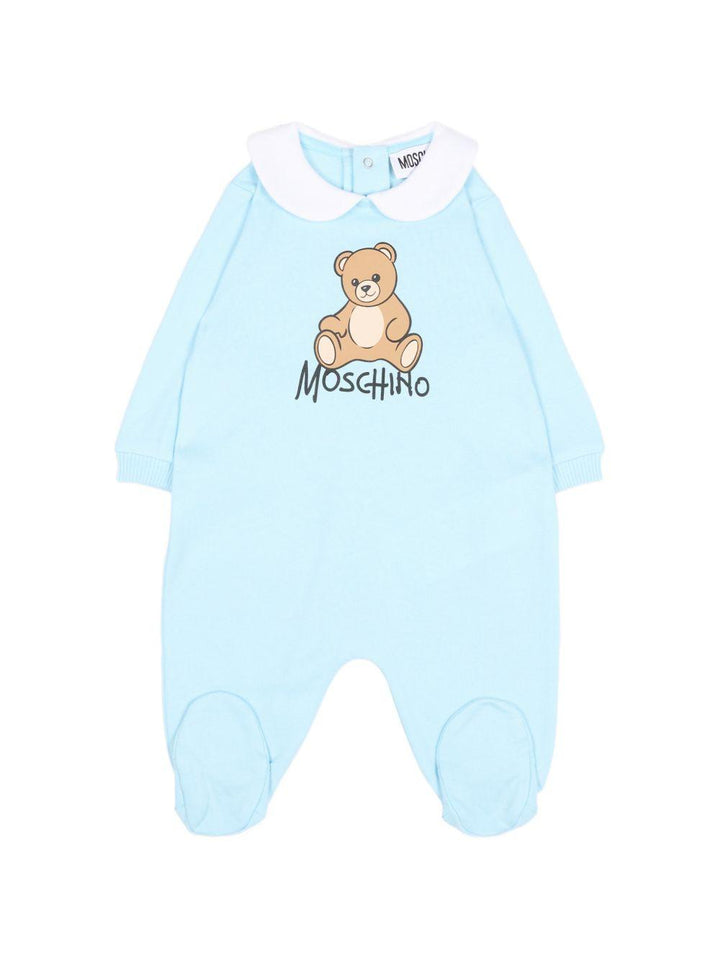 Tutina azzurra per neonato M5Y037LCA40 40304 Moschino Kids 