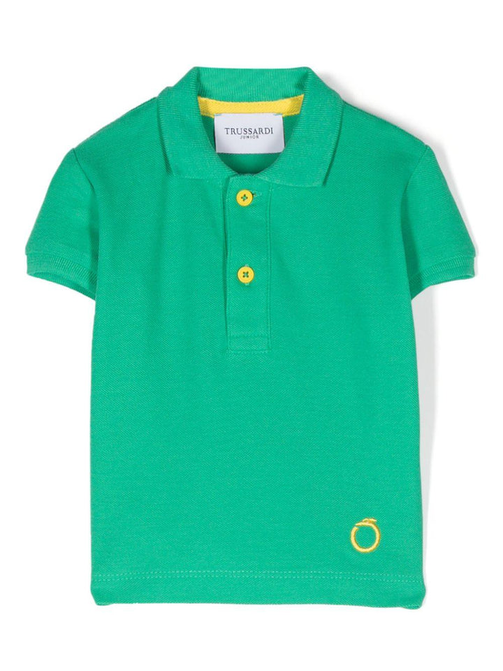 Grass green polo for baby