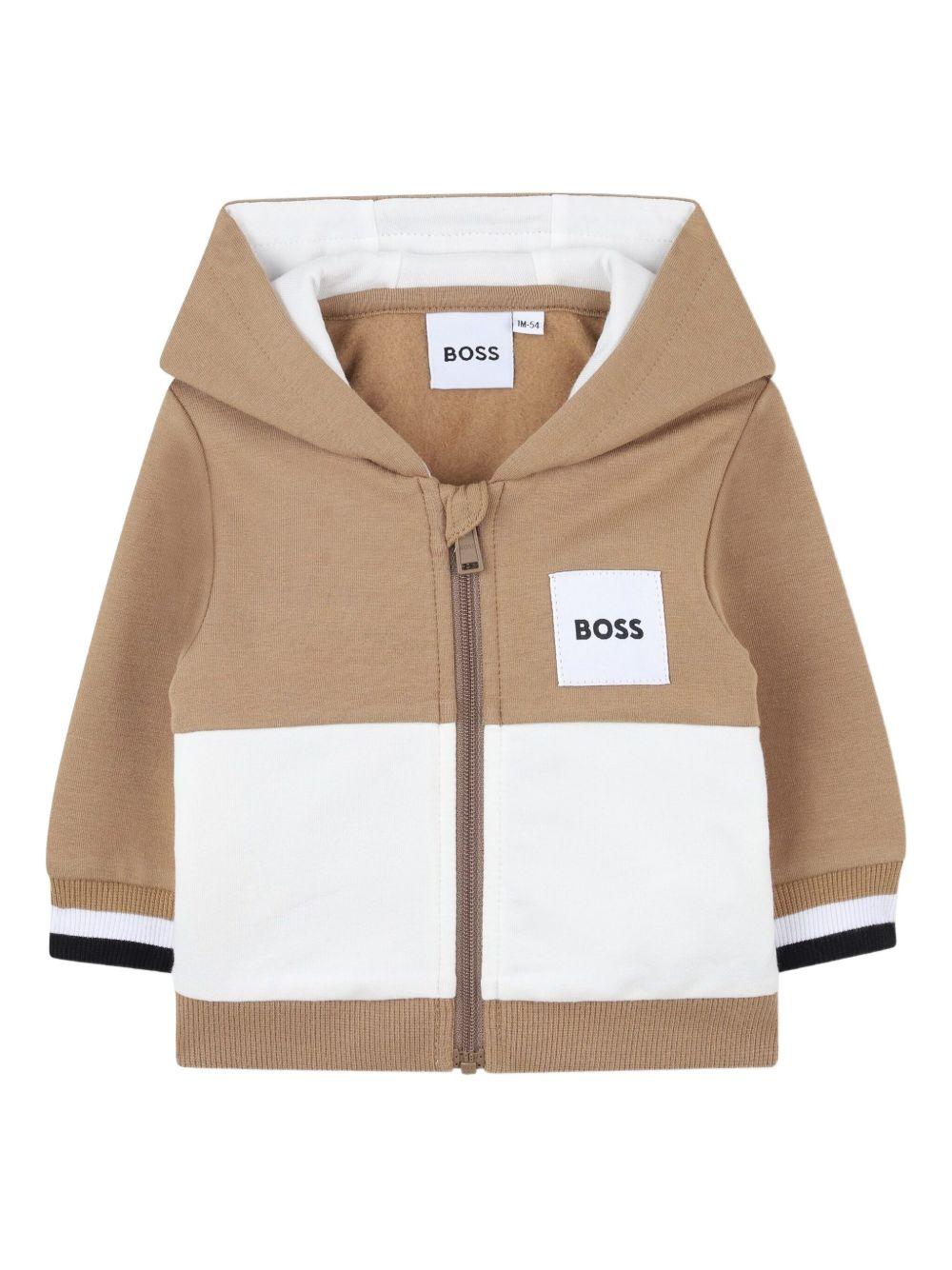 Completo marrone/bianco per neonato J52533 269 Boss Kids 