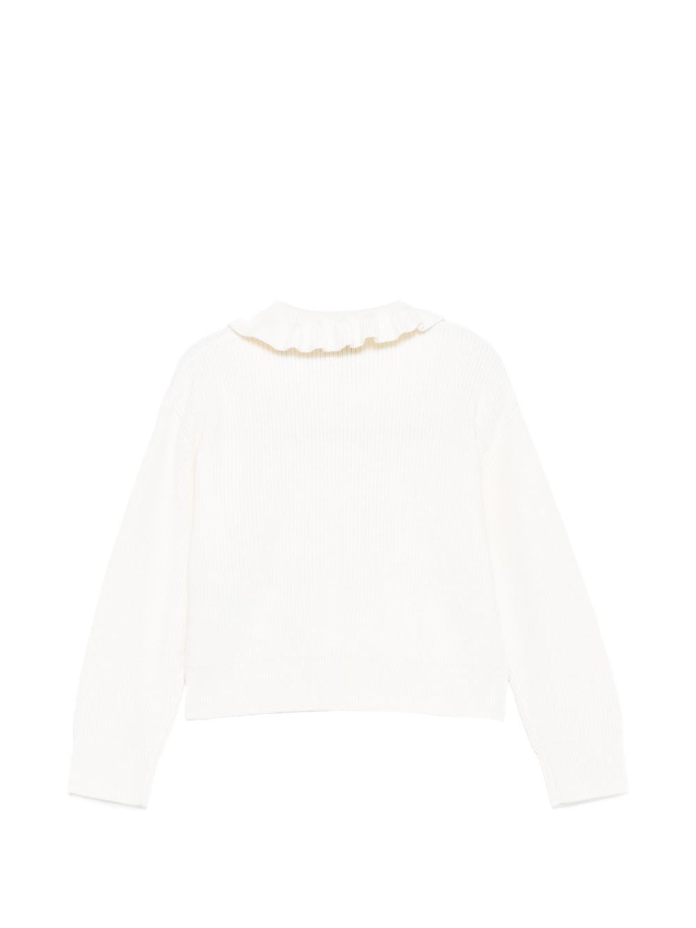 Cardigan avorio per bambina 8117677 A1452 Burberry Kids 