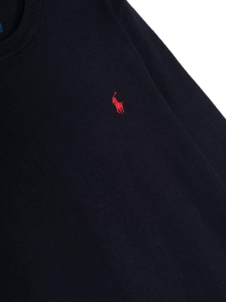 Maglia blu per bambino con logo 323799887 031 Ralph Lauren Kids 