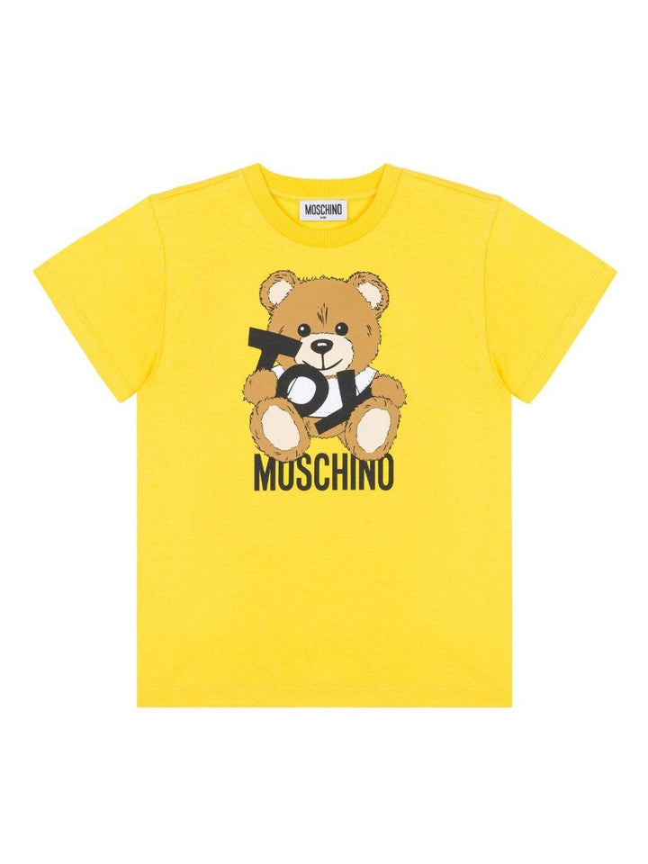 T-shirt gialla per bambino H9M04KLAA03 50577 Moschino Kids 