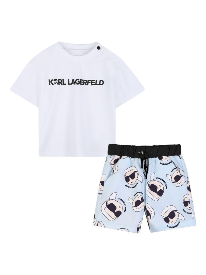 Completo blu/bianco/nero per bambino Z31067 10P Karl Lagerfeld Kids 