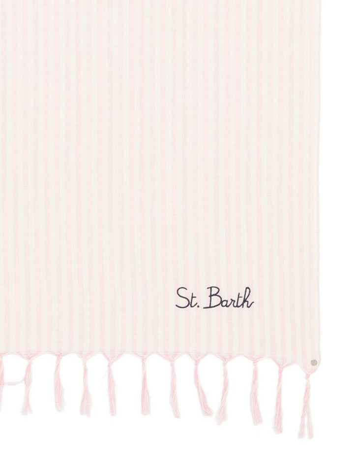 Telo mare rosa/beige per bambina FOUL002 00198L MC2 Saint Barth Kids 