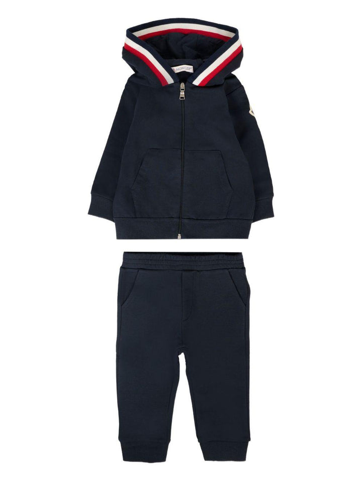 Completo sportivo blu navy per neonato 9518M0000789AM3 778 Moncler Kids 