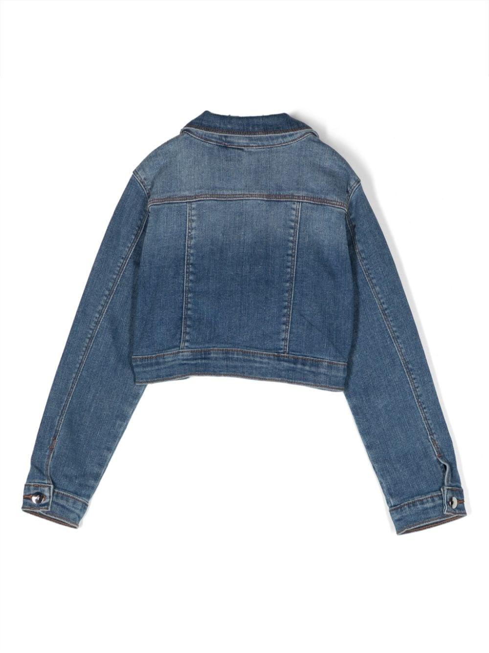 Giacca blu per bambina in denim